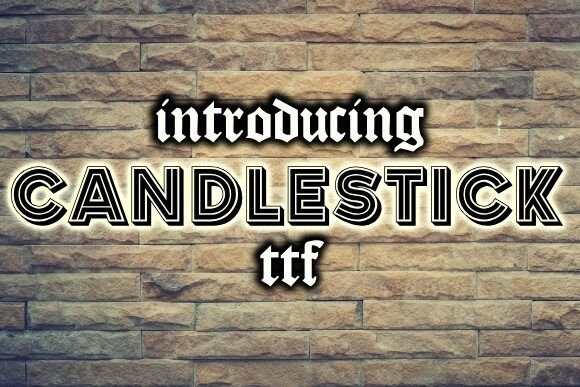 Candlestick Typeface for Handmade Labels and Shop Branding