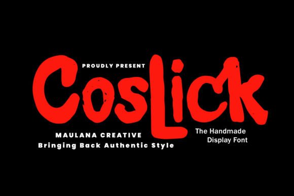 Coslick: The Charming Handmade Display Font for Creative Makers