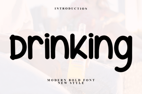 Drinking Typeface Review for Festive Shop Branding