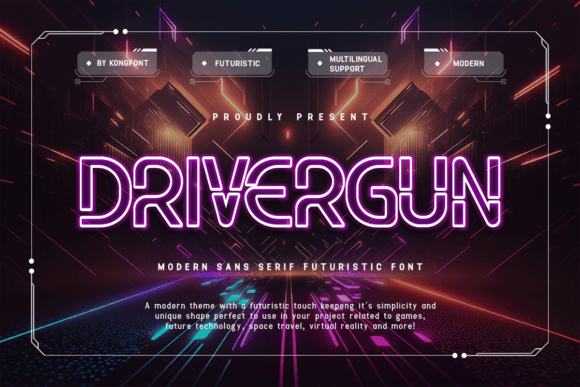 Drivergun Typeface: A Futuristic Font for Modern Editorial Design