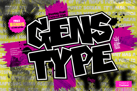 Gens Type: The Chic Display Font for Handmade Creators