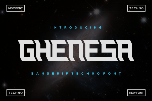 Ghenesa: The Modern Futuristic Display Font for Creative Projects
