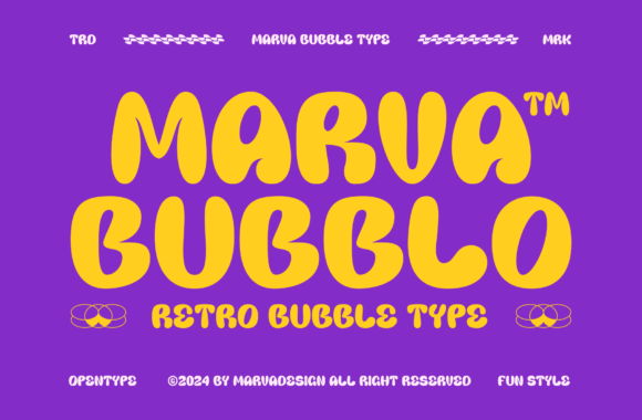 Marva Bubblo: A Retro Display Typeface for Bold Editorial Design