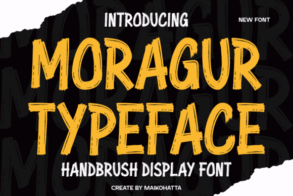 Moragur: The Expressive Handbrush Display Font for Editorial Design
