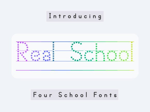 Real School: A Cute Display Font for Creative Projects