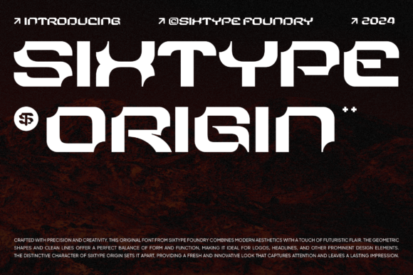 Sixtype Origin: A Futuristic Display Font for Modern Campaigns