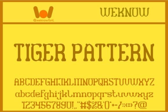 Tiger Pattern: A Whimsical Display Font for Creative Branding